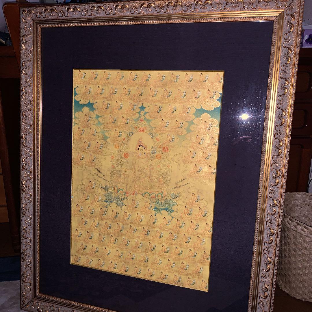 チベット　グリーンターラ菩薩　仏画