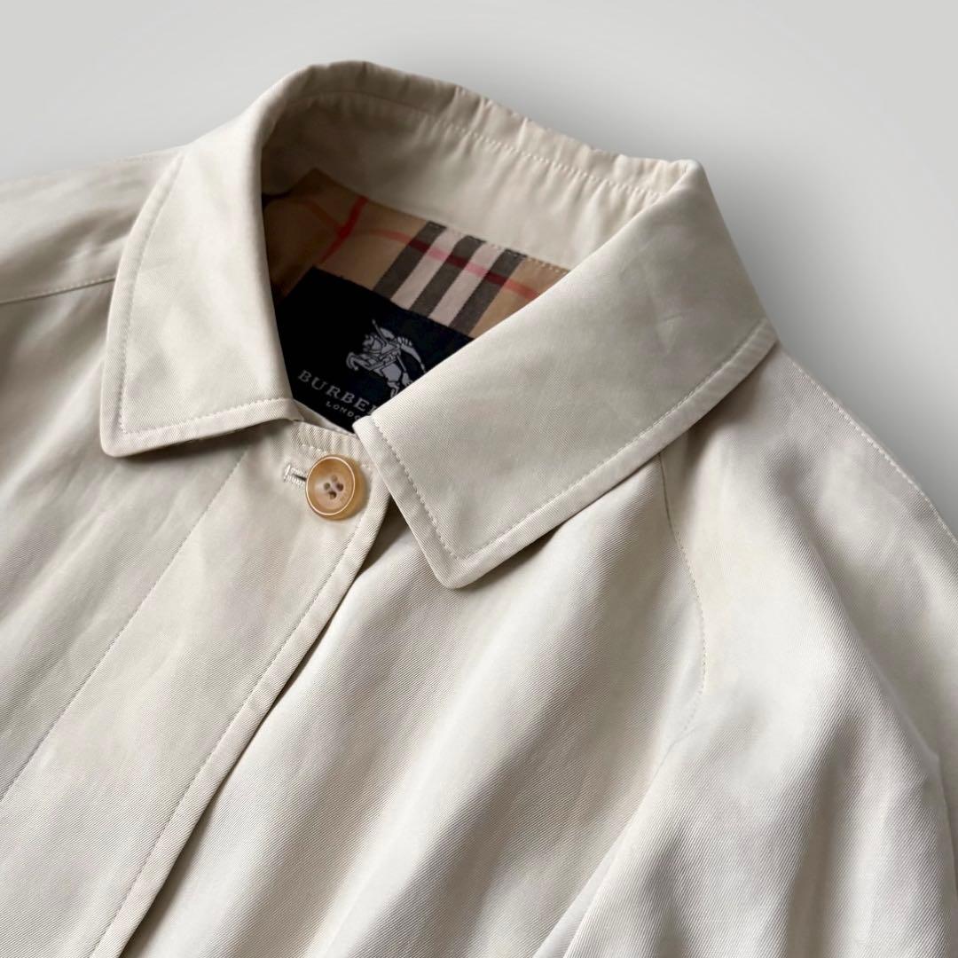 美品☆バーバリーロンドン ステンカラーコート ノバチェック 大きいサイズ