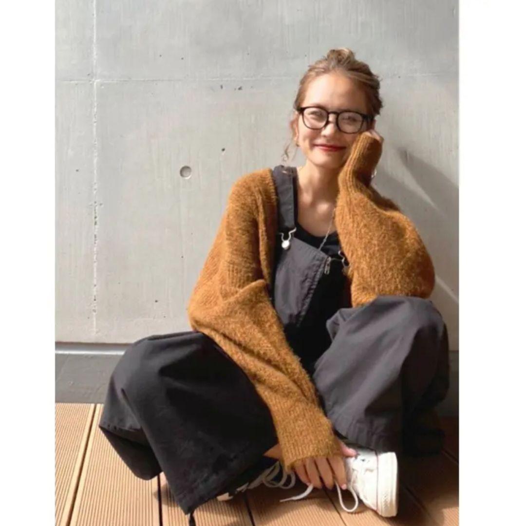 新品　アングリッド　ミリタリールーズサロペット　オーバーオール　ゆったり　黒