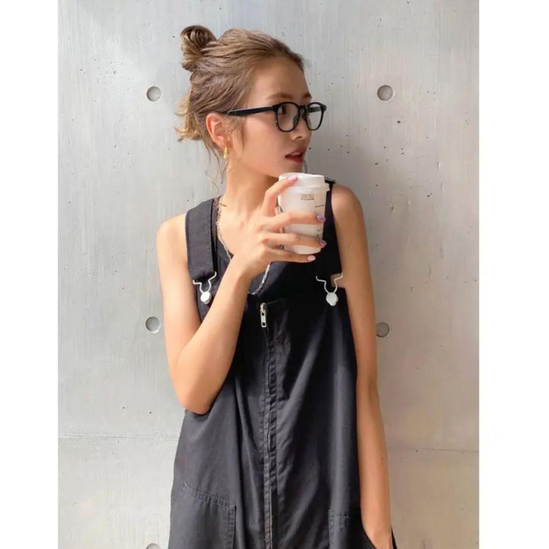 新品　アングリッド　ミリタリールーズサロペット　オーバーオール　ゆったり　黒