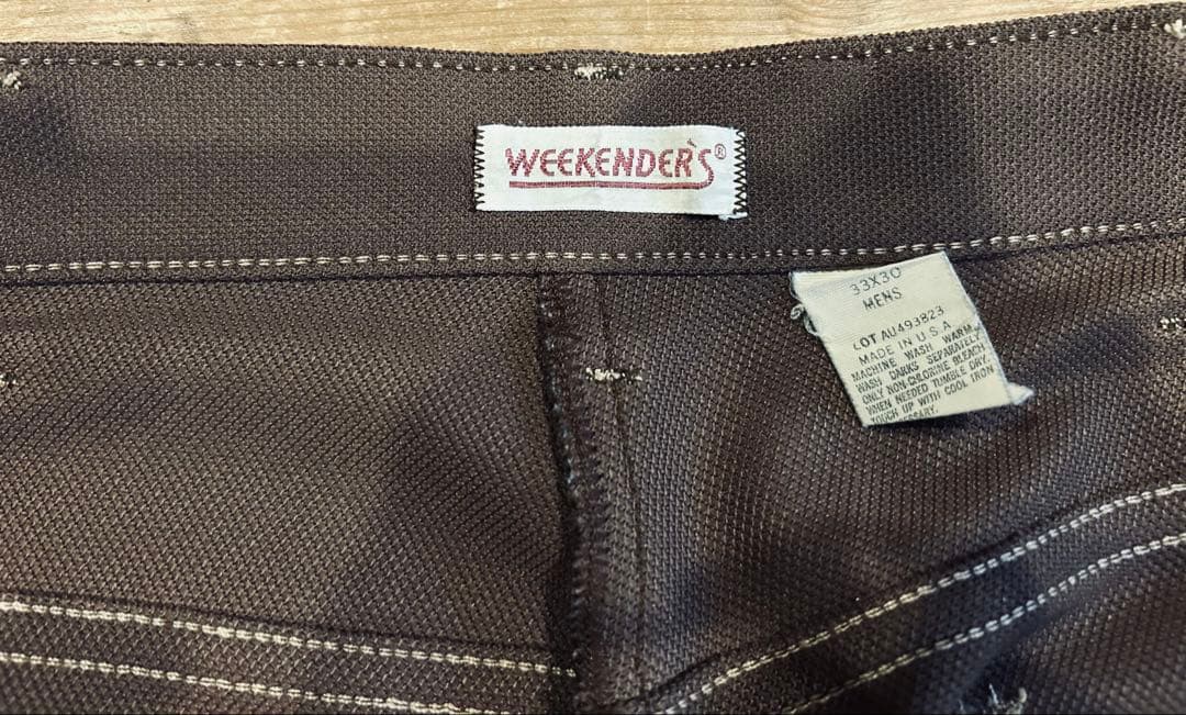 スラックス 古着 70s Weekender’s ウィークエンダーズ 美品 33