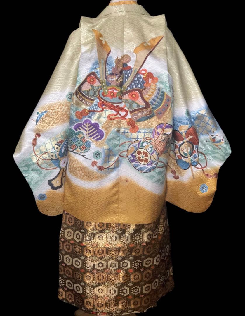 【美品　未使用品】豪華刺繍　七五三 5歳　男の子　逸品　羽織　着物　袴　セット