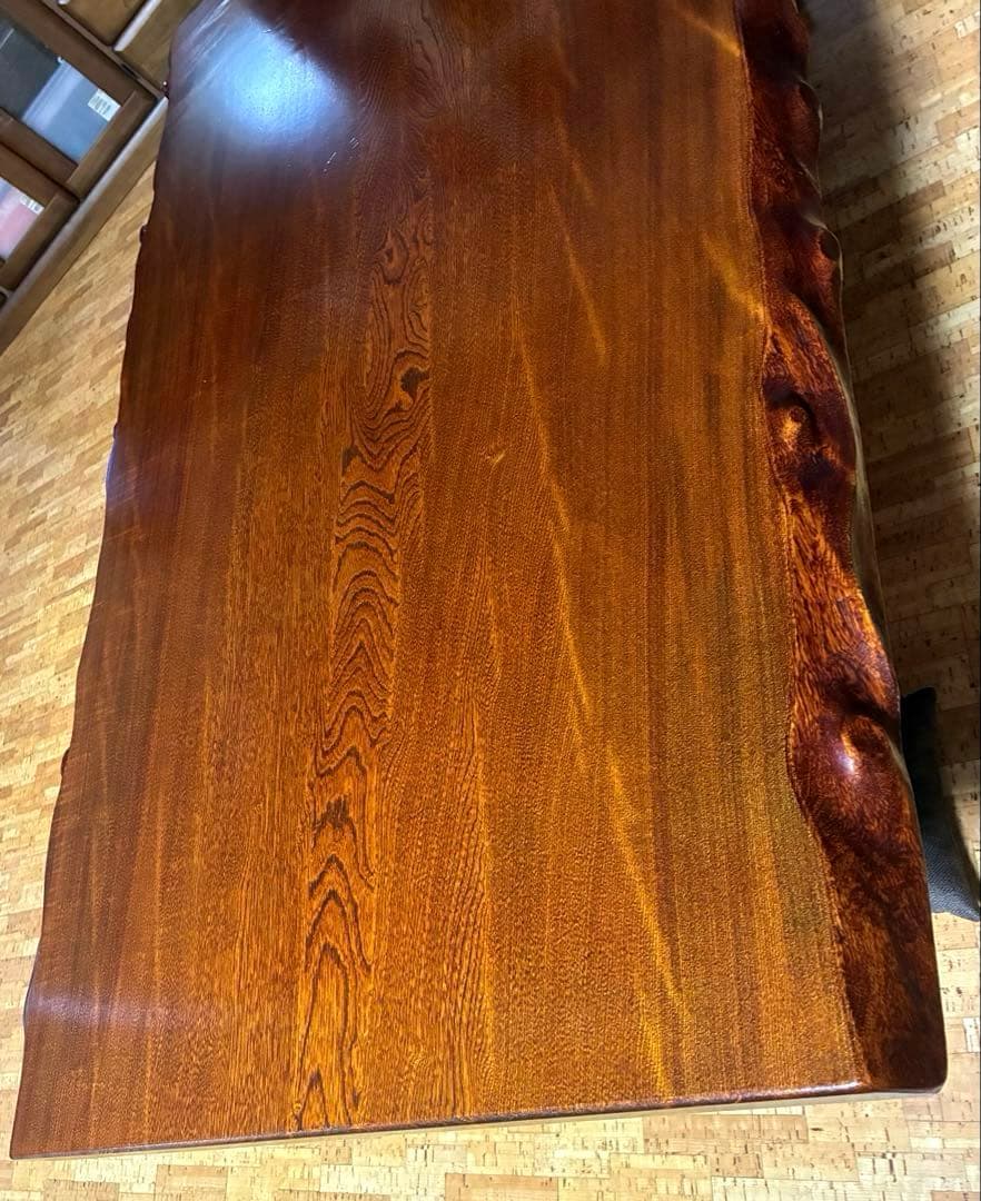 欅の一枚板　座卓　無垢　 ローテーブル　昭和レトロ