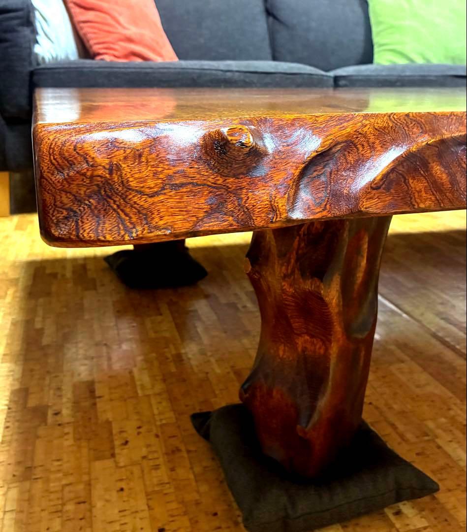 欅の一枚板　座卓　無垢　 ローテーブル　昭和レトロ