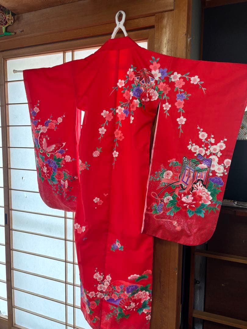 最終値下げ！七五三 赤色着物セット
