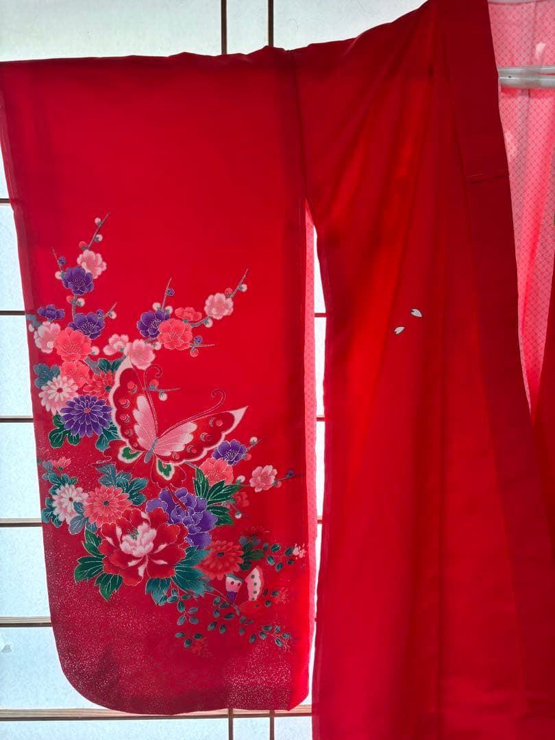 最終値下げ！七五三 赤色着物セット