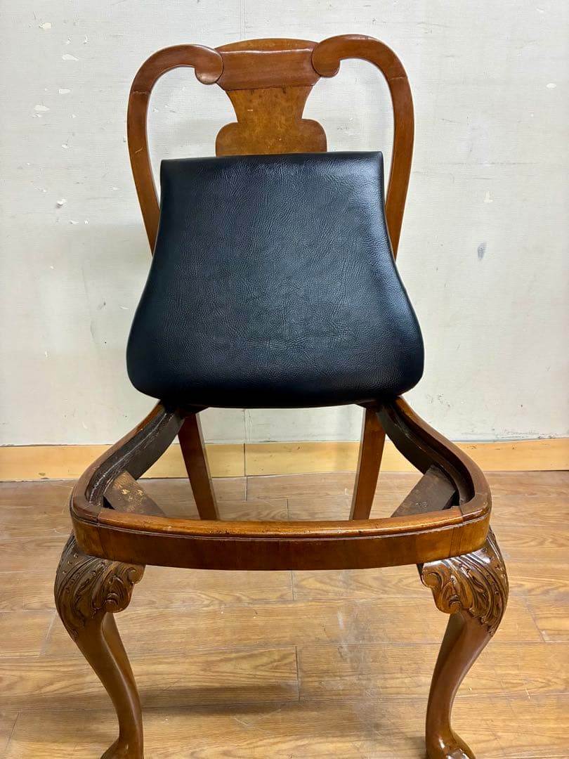 管446☆イギリス製☆ロイズアンティークス☆クィーンアンチェアー