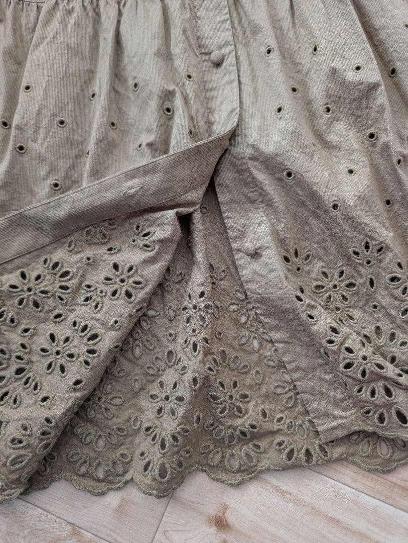 COACH コーチ カットワーク刺繍 ロングスカート 美品