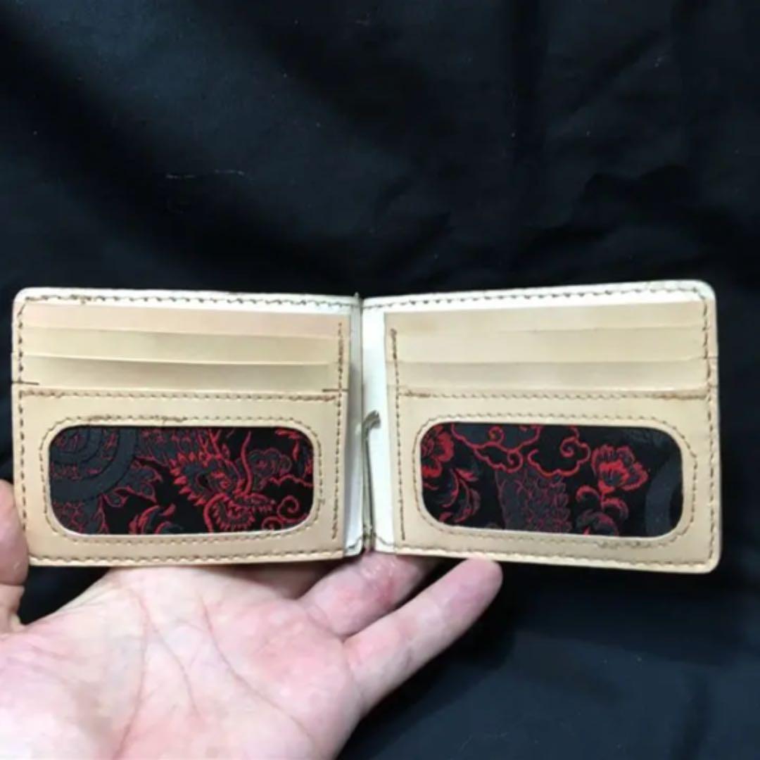 【MKC】オーダーメイド　西陣織×革 マネークリップ