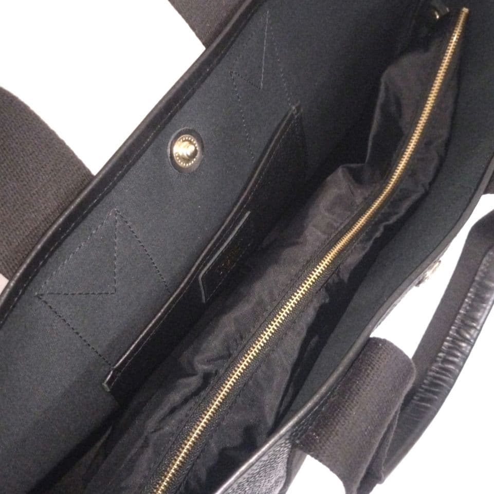 ✨未使用級✨TOPKAPI　スコッチグレイン　ネオレザー　トートバッグ　A4　黒