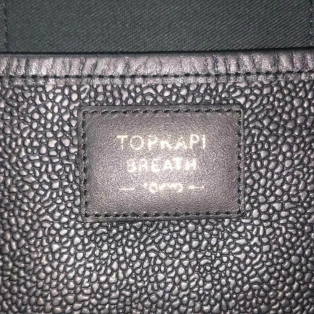 ✨未使用級✨TOPKAPI　スコッチグレイン　ネオレザー　トートバッグ　A4　黒