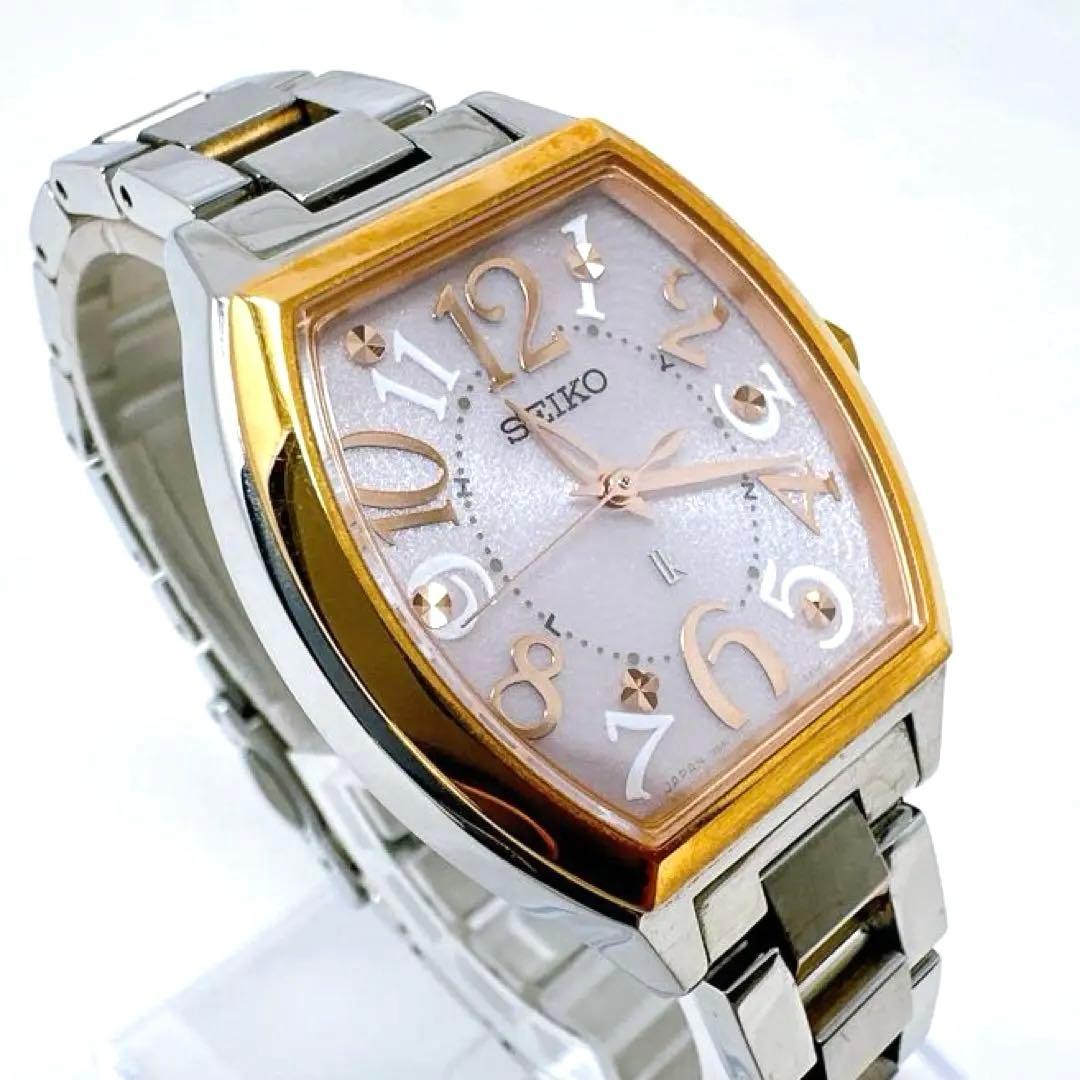 SEIKO セイコー ルキア 電波ソーラー レディース ピンク文字盤