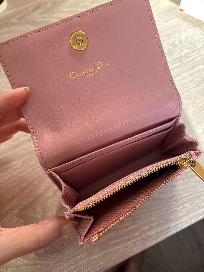 Dior Caro Glycine ウォレット カナージュカーフスキン 財布