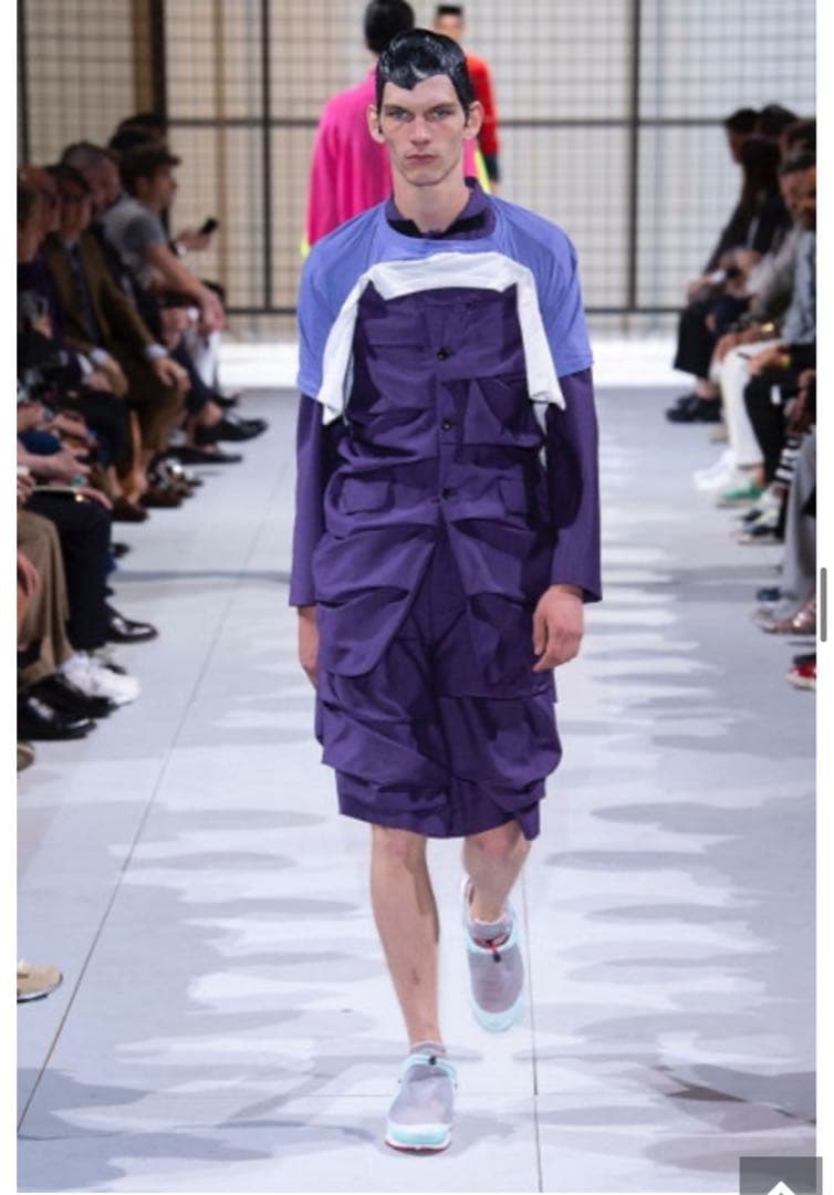 コムデギャルソンオムプリュス 2019ss タック ストライプ シャツ Lサイズ