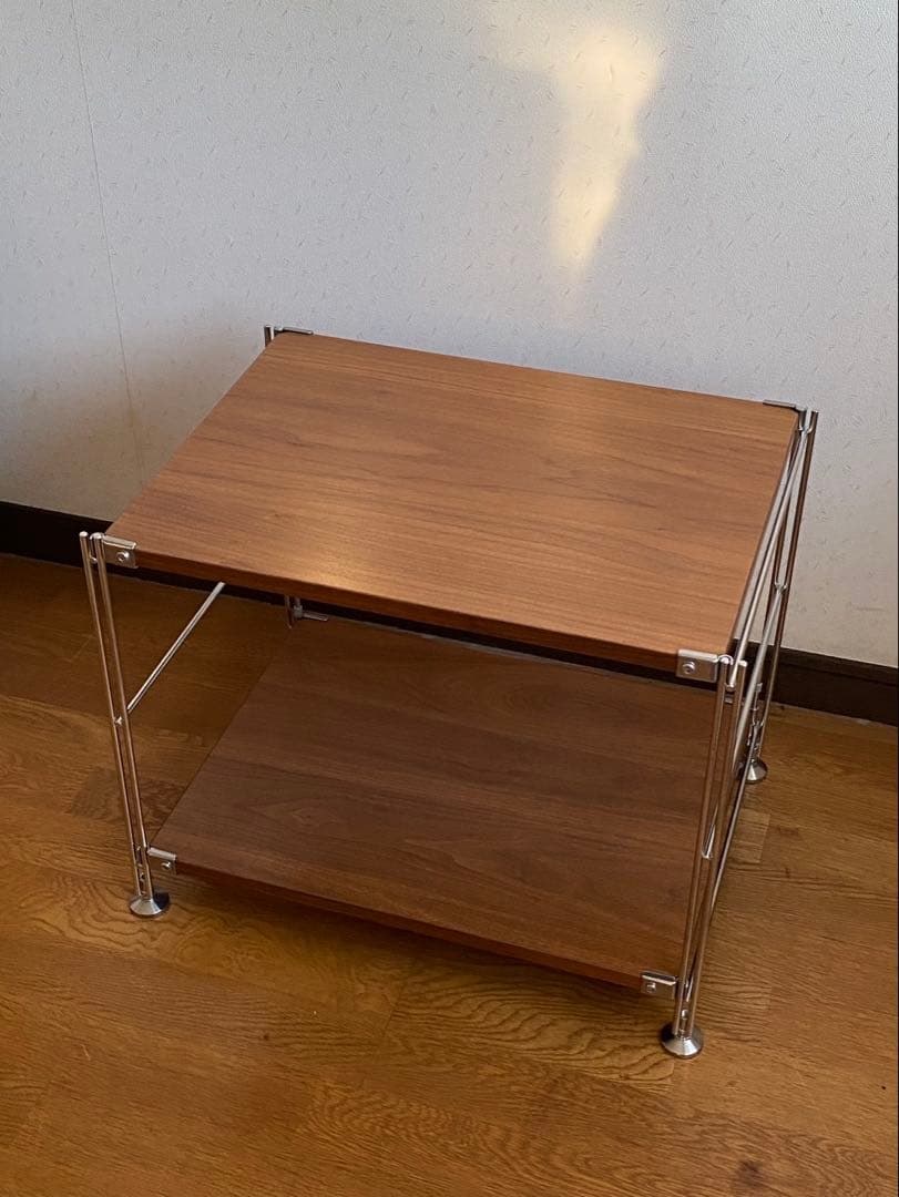 無印良品　ステンレスユニットシェルフ ウォールナット材 セット56cm