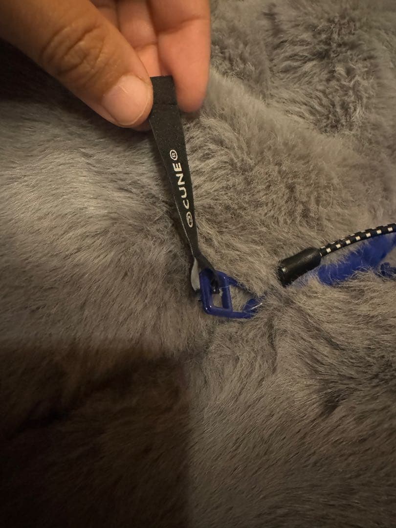 CUNE 耳付きファーブルゾン グレー