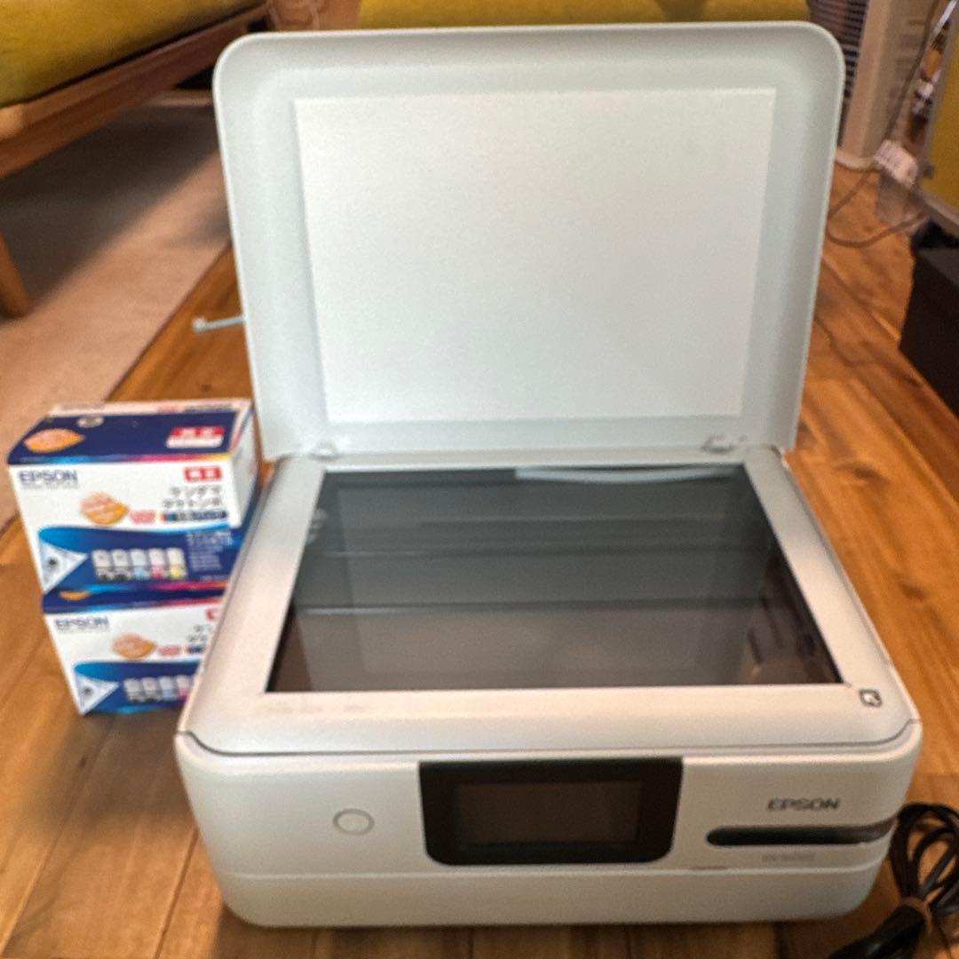 EPSON インクジェットプリンター 本体 ホワイト 純正インクのおまけつき