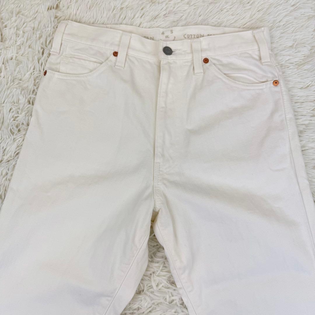 現行 45R ライ麦デニムのクロスビー5 ホワイト デニム ジーンズ 29
