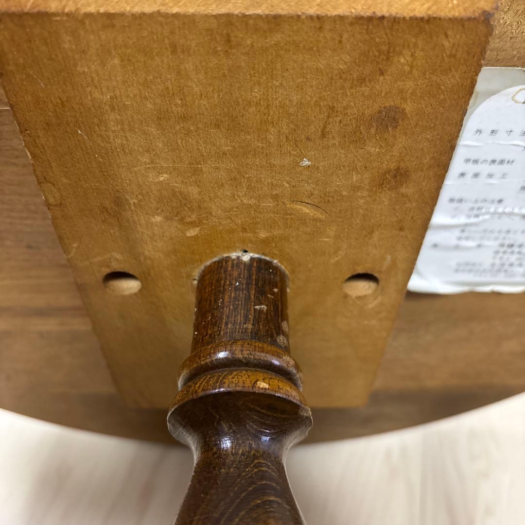 昭和レトロ 飛騨産業 キツツキ サイドテーブル コーヒーテーブル 丸テーブル