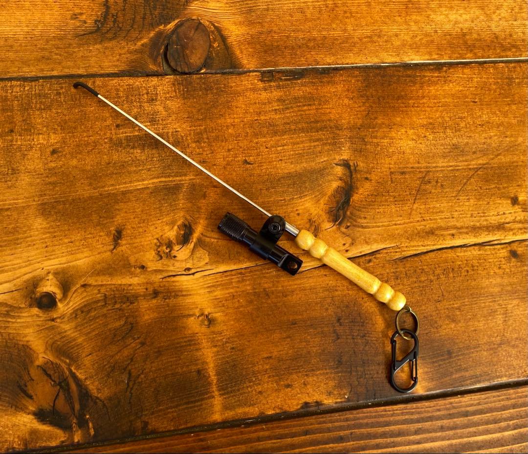 クワガタ採集セット　camo柄　オリジナル掻き出し棒　デジタルノギス　採集ケース