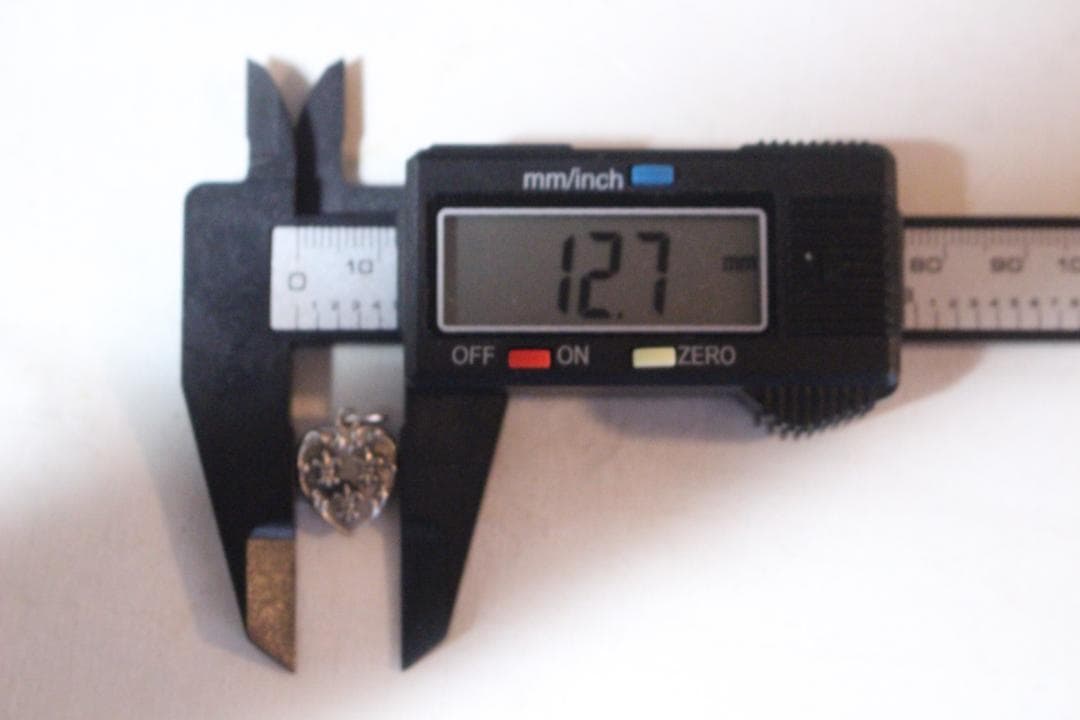 30s　スウィートハートジュエリー　パフィハート　シルバー　百合の紋章　ユリ