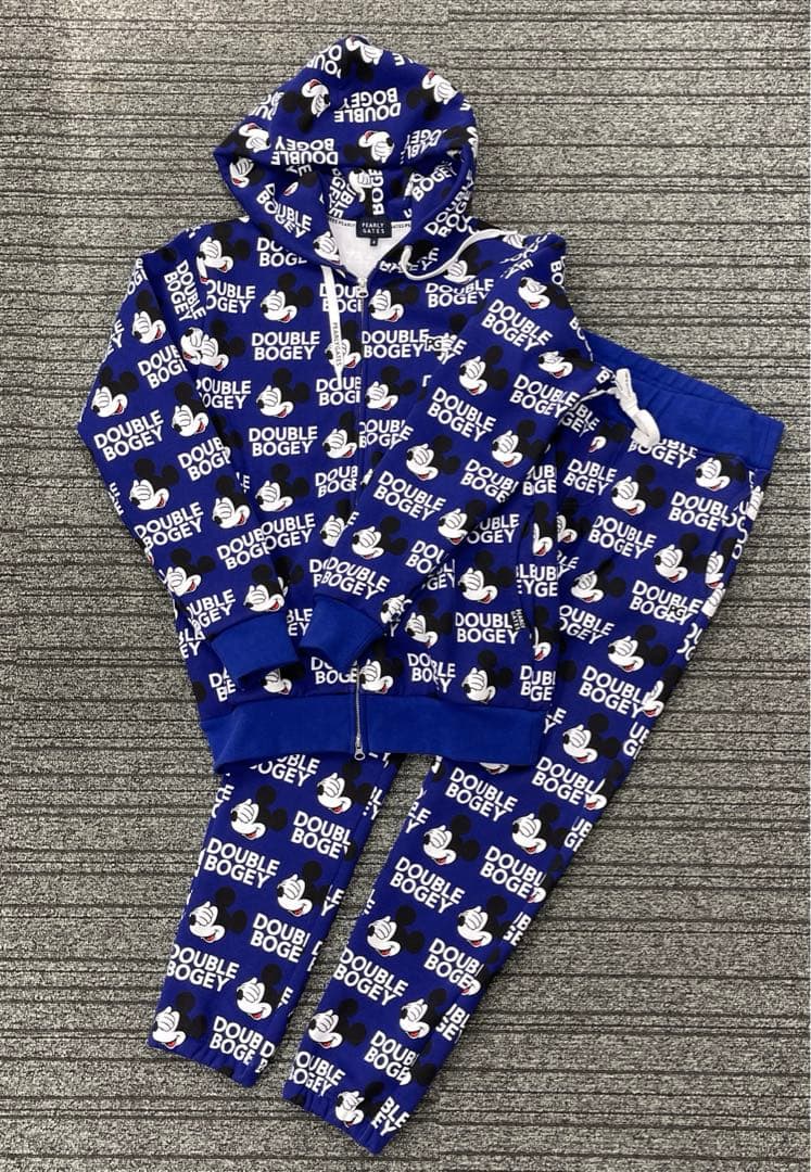 パーリーゲイツ  ミッキーマウス　上下セット　ネイビー