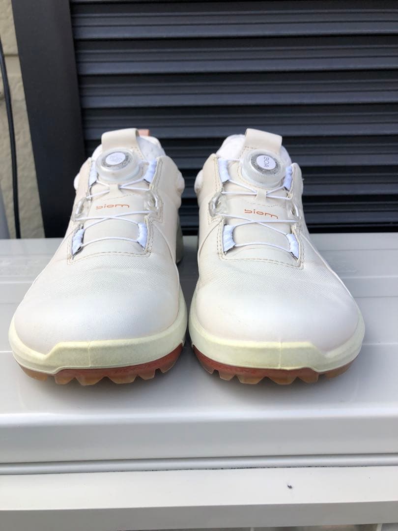 324番 超美品ECCO biom ゴルフシューズ38 24.0cmスパイクレス