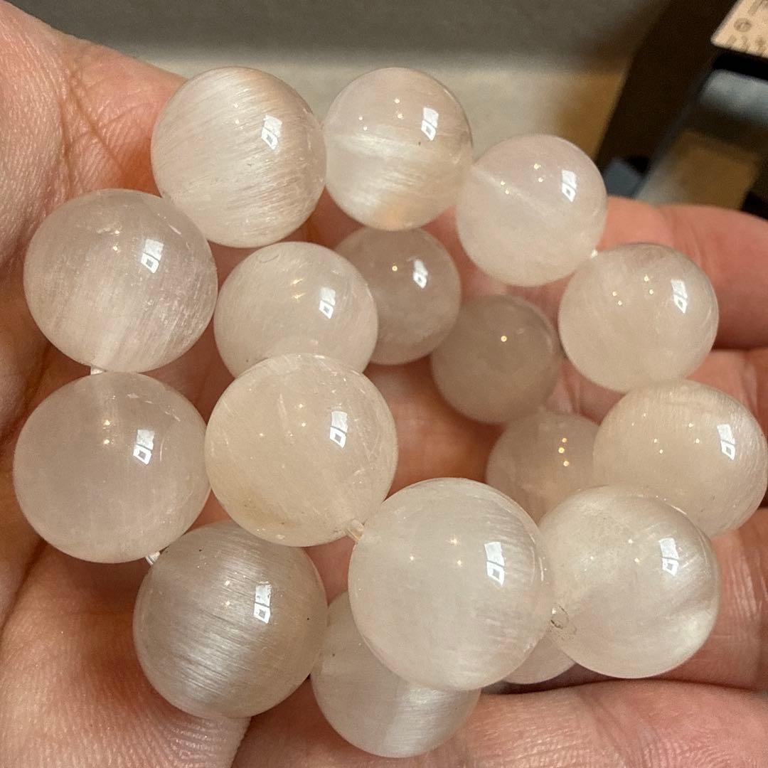 ホワイトラビットヘア サゲニティッククォーツ天然石ブレスレット (高品質)