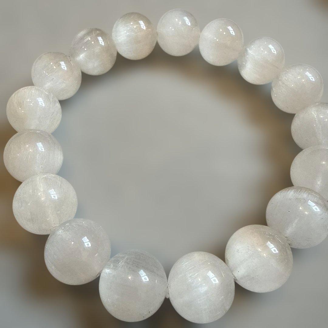 ホワイトラビットヘア サゲニティッククォーツ天然石ブレスレット (高品質)