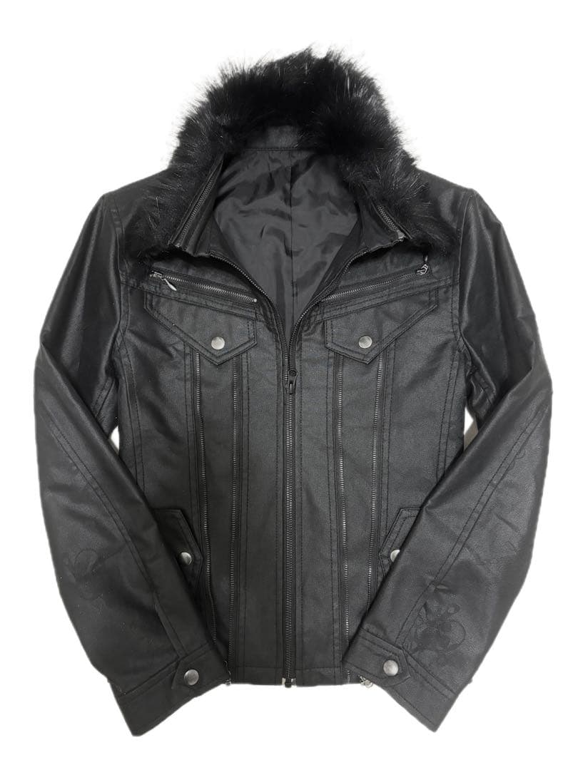 ジャケット・アウター 00s coating fur jacket semantic design