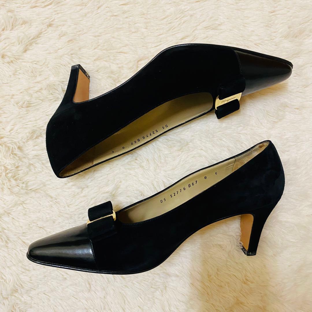 未使用級！Salvatore Ferragamo ヴァラリボン　パンプス