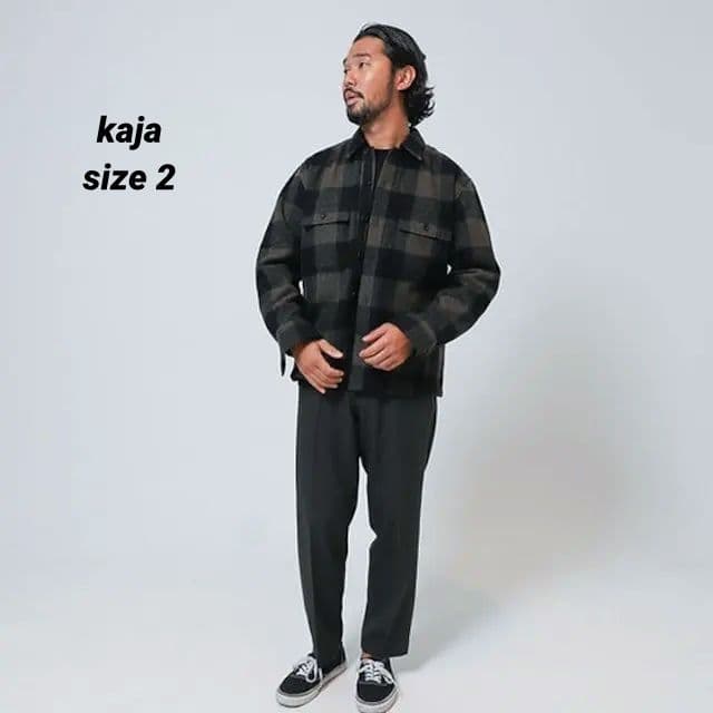 ジャケット・アウター ovy KAJA WOOL BUFFALO CHECK CPO JACKET