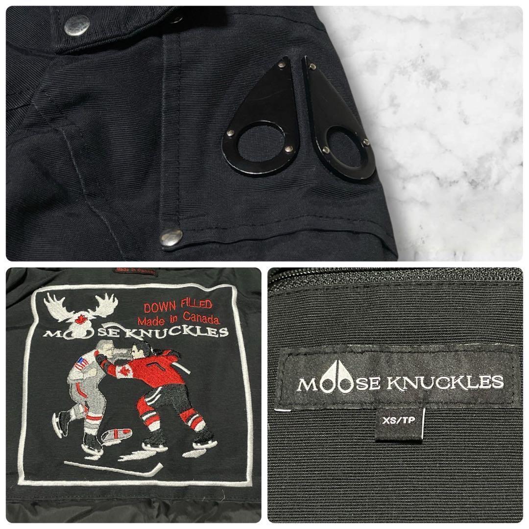 極美品● ムースナックルズ ダウンジャケット ダウンコート フード ファー