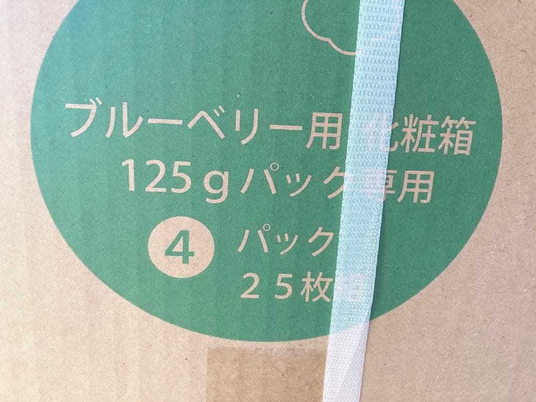 ブルーベリー用化粧箱 ［125gパック×4パック 25枚］×4箱セット 2割引