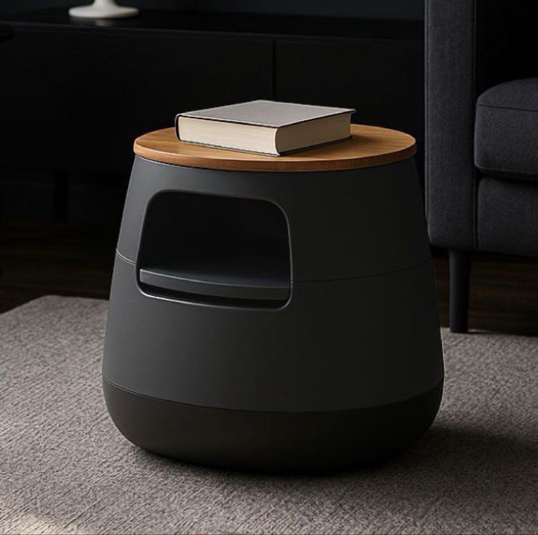 RISU poapelの「動かせるくつろぎ収納ローテーブル」　ダークグレー