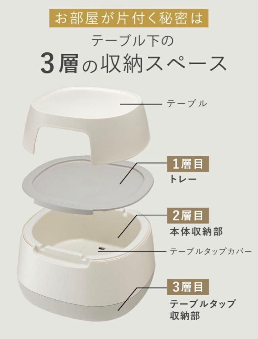 RISU poapelの「動かせるくつろぎ収納ローテーブル」　ダークグレー