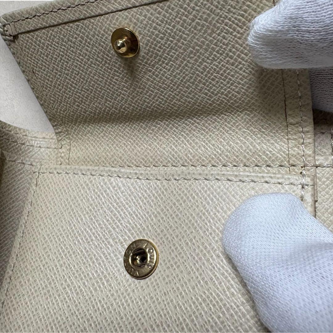 【極美品】ルイヴィトン ダミエアズール 二つ折り財布正規品スペイン製