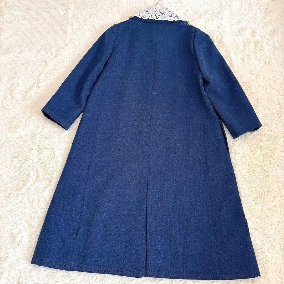 極美品☆フォクシー Coat Selena 襟付きノーカラーコート 40