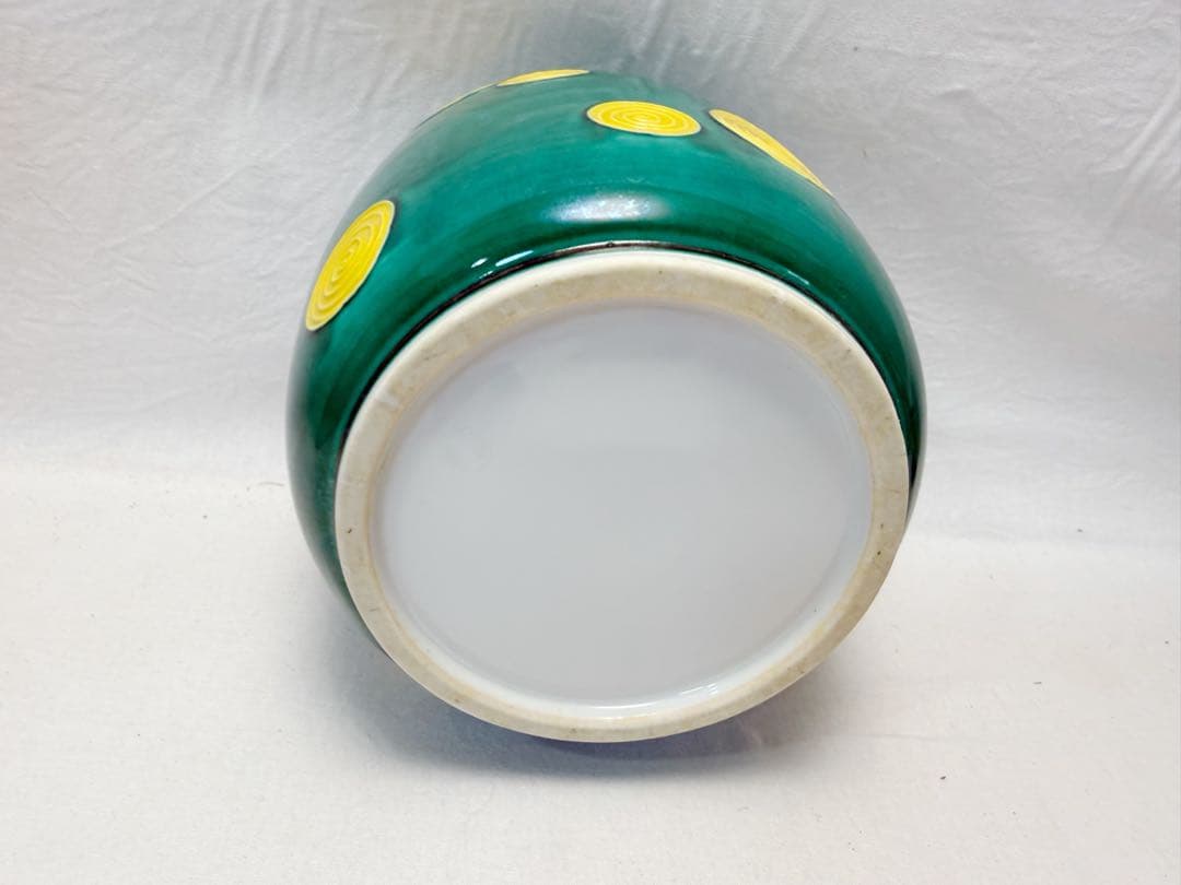 ほぼ未使用 茶道具 平安 祥堂造 青交趾渦文 台子 皆具 淡々斉好写 陶印 共箱