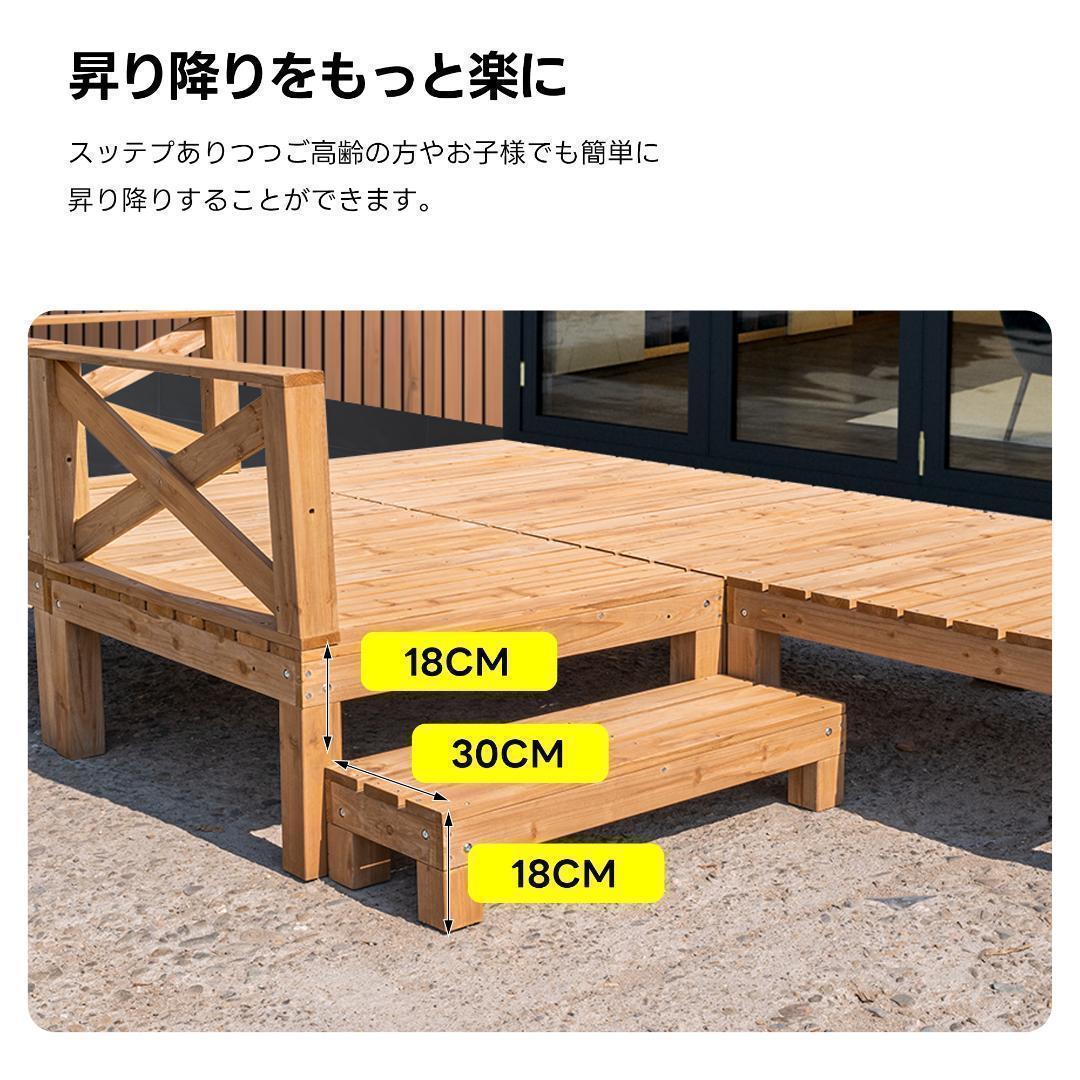 ウッドデッキ 天然木 キット 9点セット 組み合わせ自由 ウッドパネル