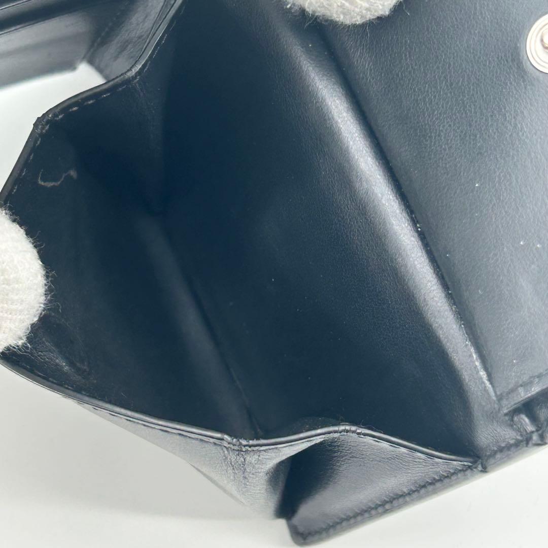 美品✨ボッテガヴェネタ　折り財布　カセット　レザー　ブラック　メンズ