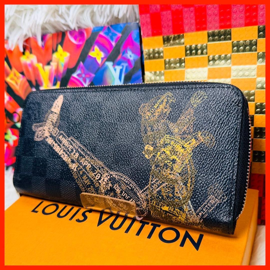 ルイヴィトン ダミエグラフィット ジッピーウォレット ヴェルティカル 美品長財布