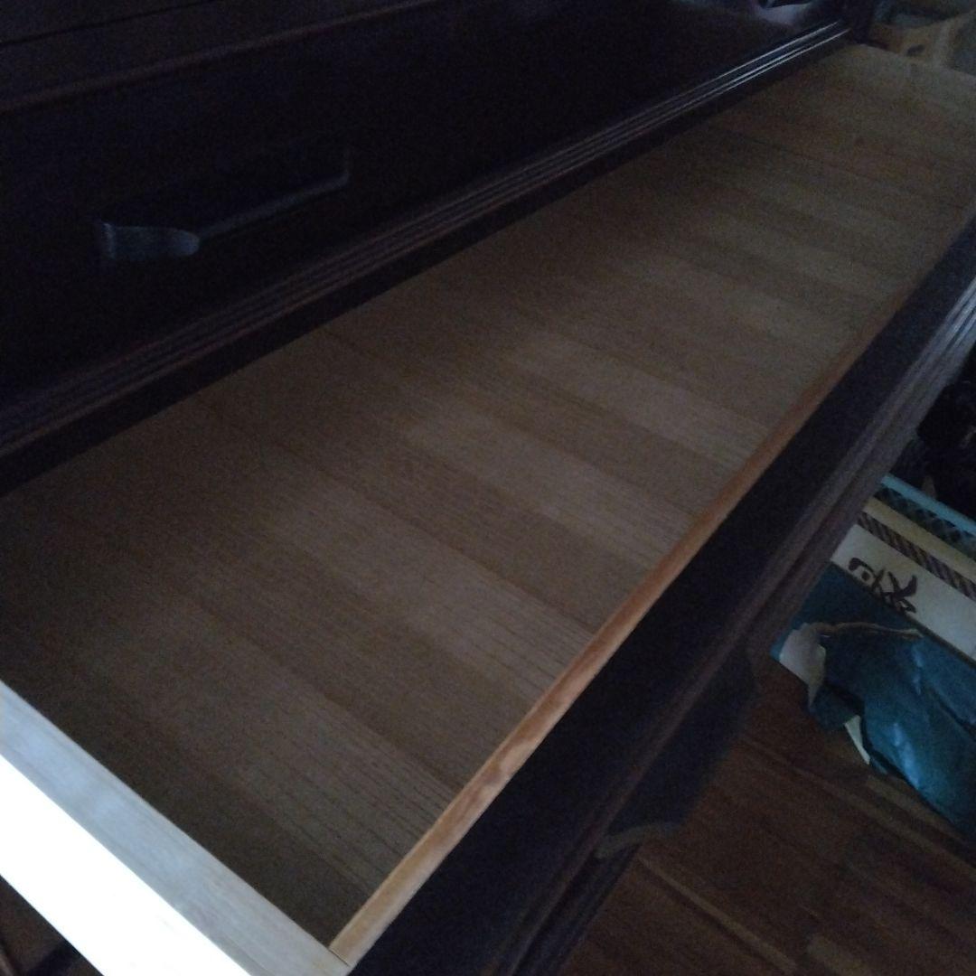 ダークブラウン木製チェスト 8引き出し