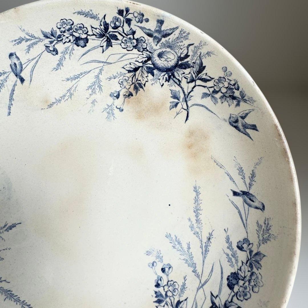 フランスアンティーク　クレイユモントロー　リノット　コンポティエ