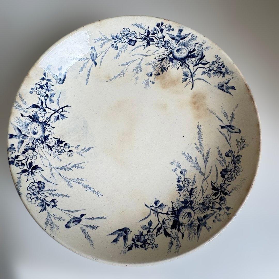 フランスアンティーク　クレイユモントロー　リノット　コンポティエ