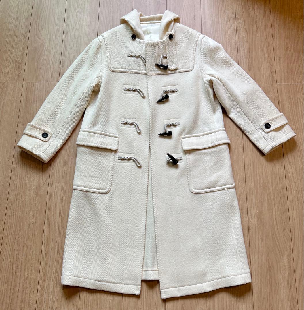 【美品】23区 ヘリンボーン ダッフルコート　アイボリー Mサイズ