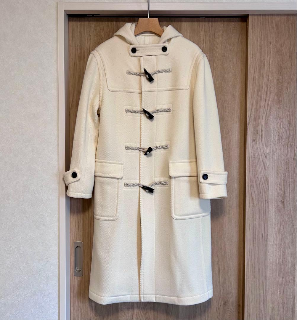 【美品】23区 ヘリンボーン ダッフルコート　アイボリー Mサイズ