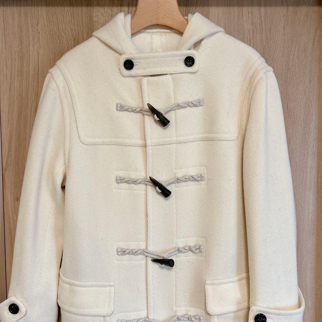 【美品】23区 ヘリンボーン ダッフルコート　アイボリー Mサイズ