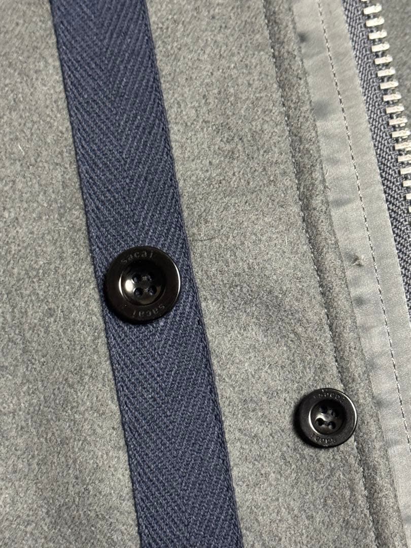 マ*オ様 Sacai Wool Melton Blouson サイズ2 切替ジャ