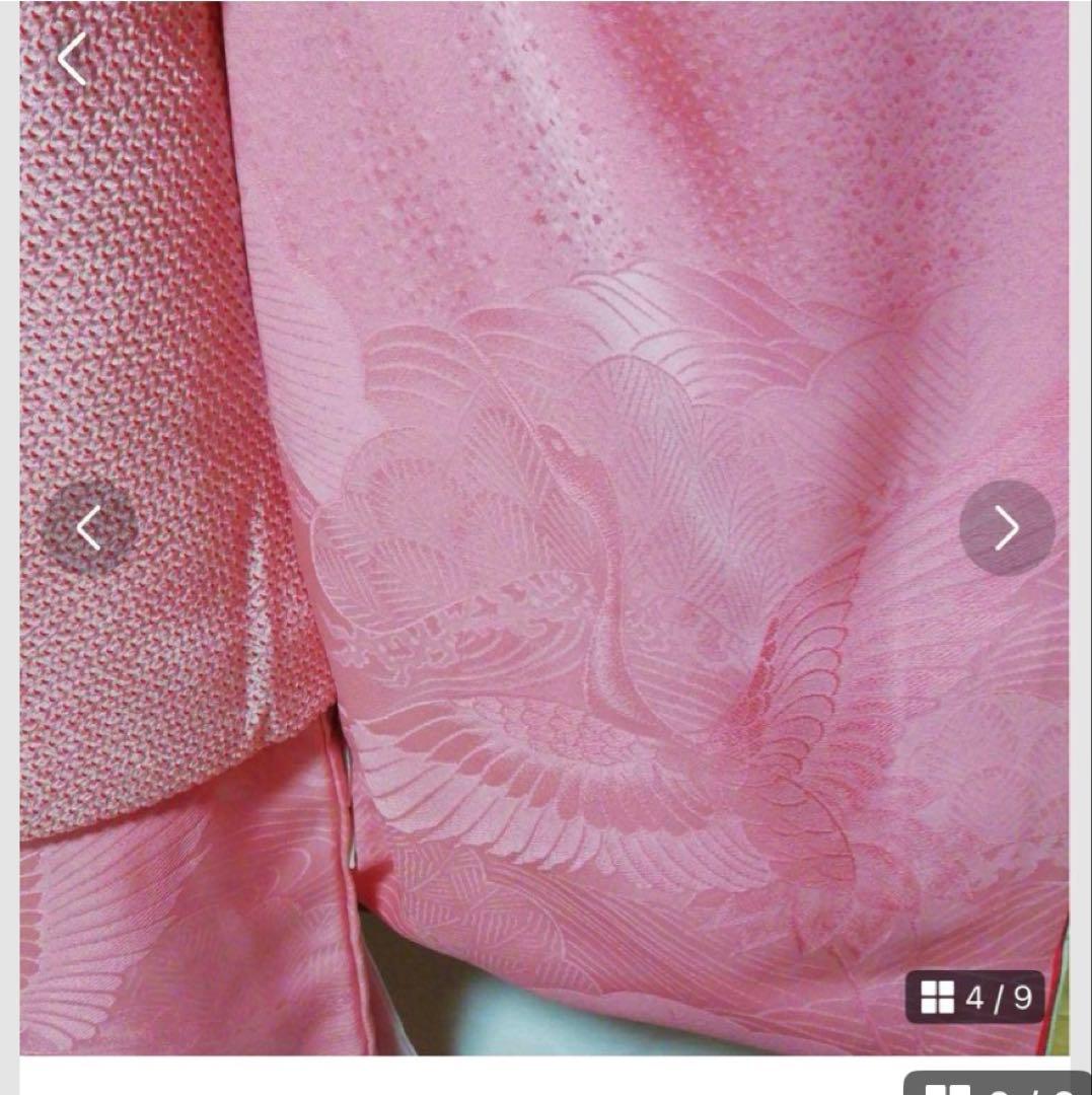 七五三　正絹着物セット　被布　総絞り　新品　未使用品　3歳　桃色　ピンク色